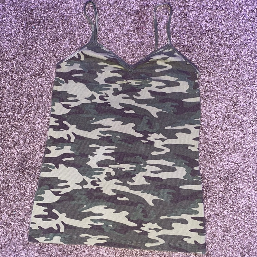 A camo tank top